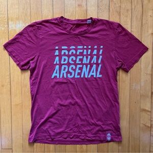 Adidas Arsenal FC Men's Tshirt Size M Red Short Sleeve Football Soccer Logo